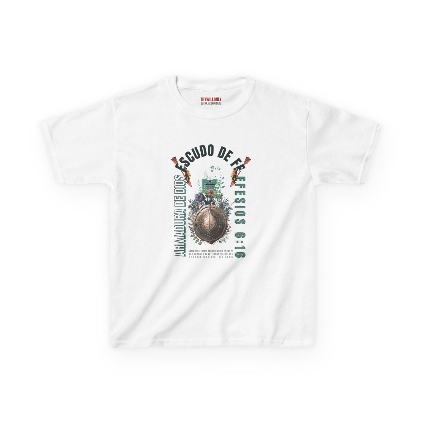 Efesios 6:16 - Camiseta Juvenil: Escudo de la Fe – Armadura de Dios