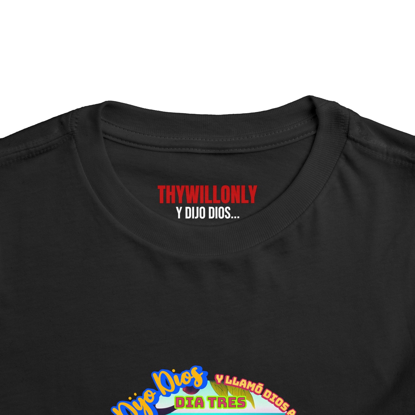Día 3 de la Creación - Camiseta Infantil: Tierra, Mares y Vida