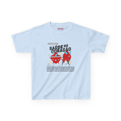 Camiseta Infantil Mateus 15:11,18 – As Palavras Refletem o Coração