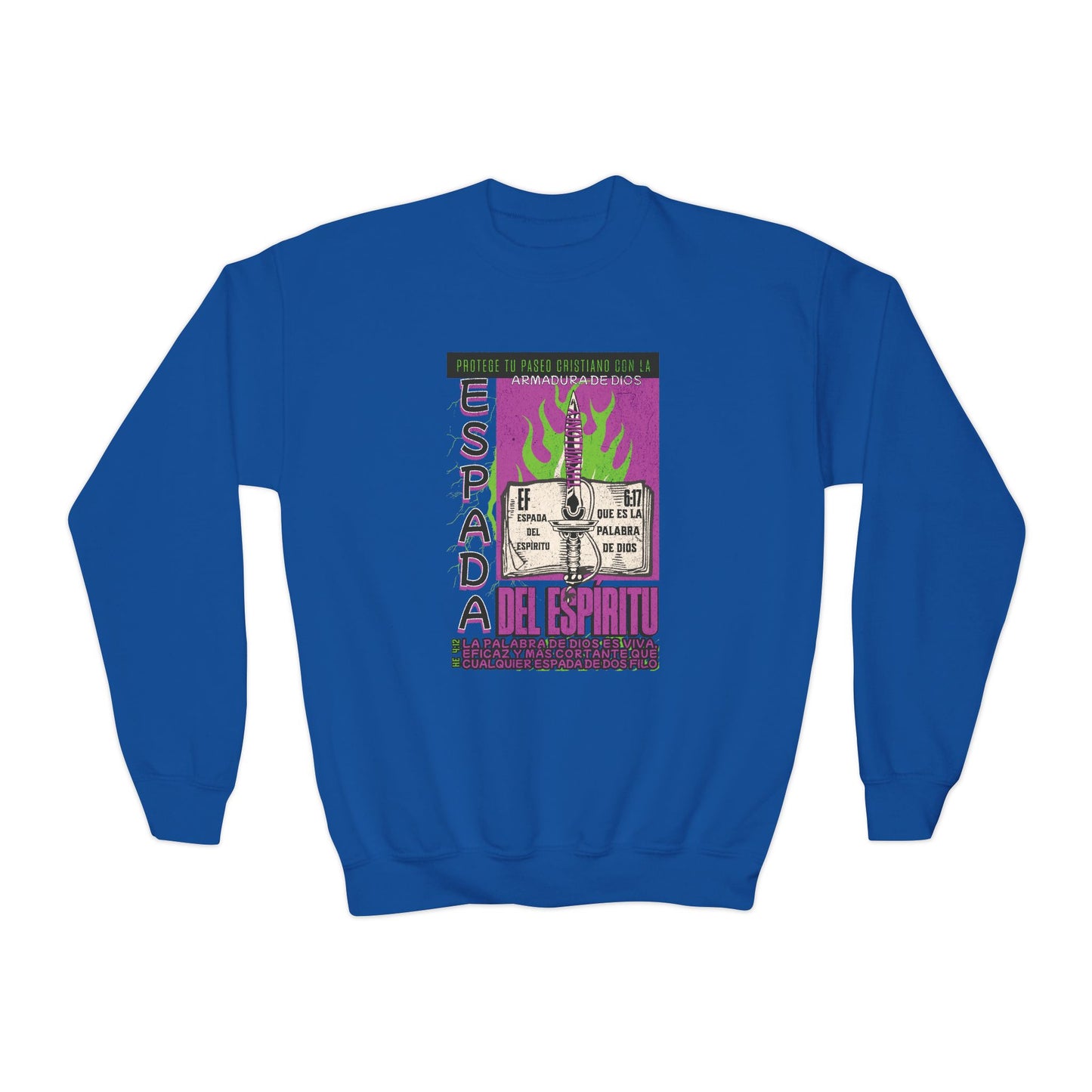 Efesios 6:17 – Sudadera Juvenil: Espada del Espíritu – Armadura de Dios