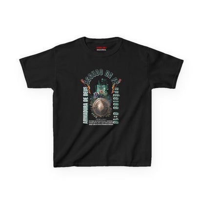 Efésios 6:16 Camiseta Juvenil: Escudo da Fé – Armadura de Deus
