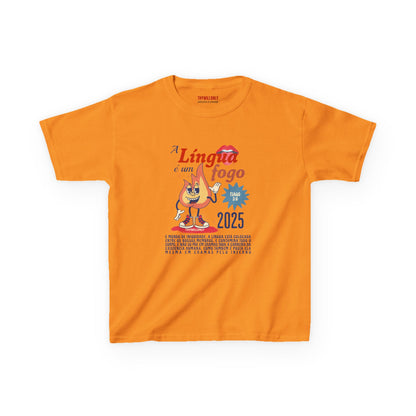Camiseta Infantil – A Língua é um Fogo – Tiago 3:6