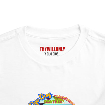 Día 3 de la Creación - Camiseta Infantil: Tierra, Mares y Vida