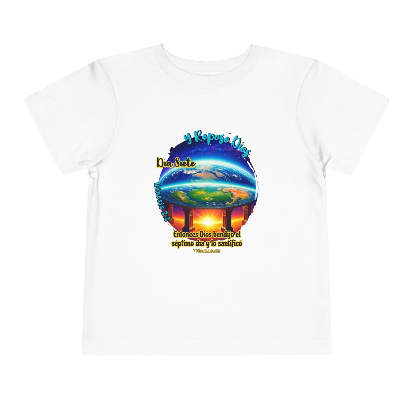 Día 7 de la Creación - Camiseta Infantil: Dios Descansó