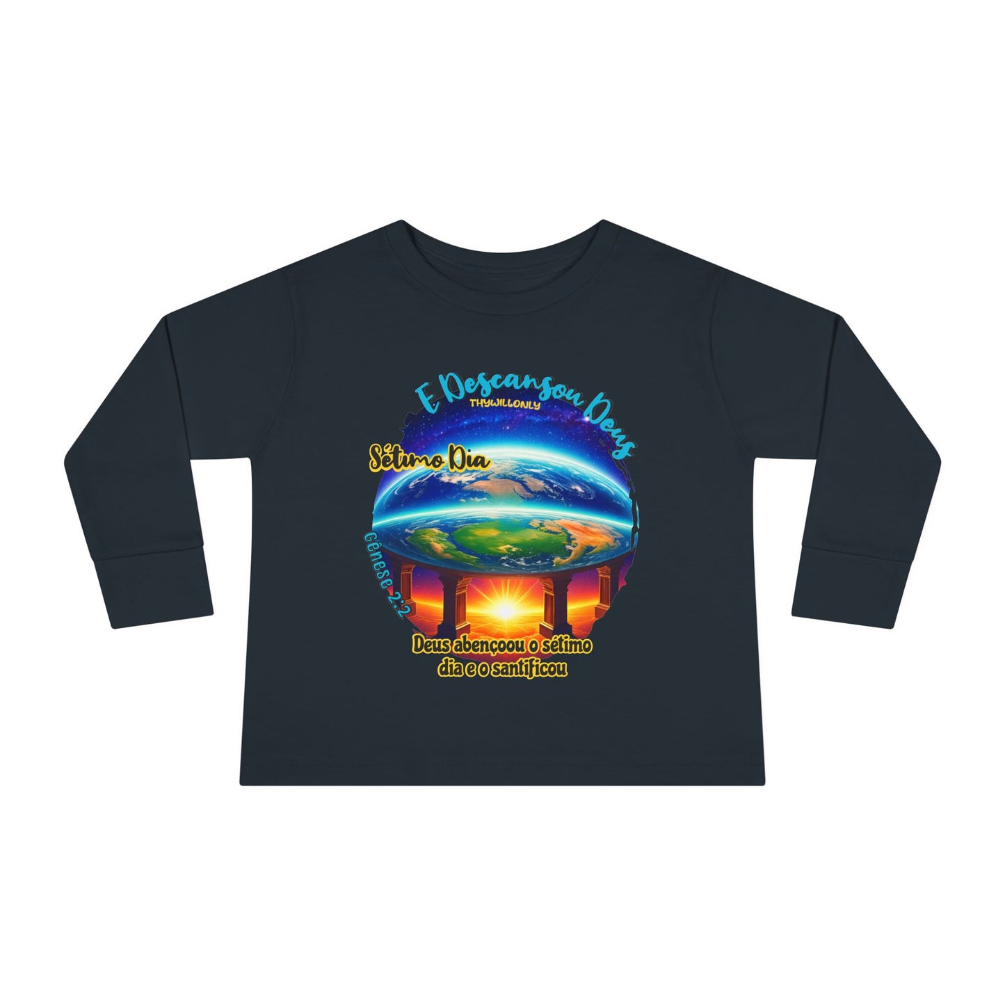 Camiseta Infantil de Manga Longa – Dia 7 da Criação: Deus Descansou