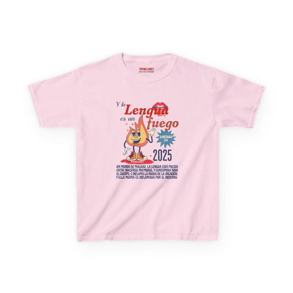 Santiago 3:6 - Camiseta Jovenes: La Lengua es un Fuego