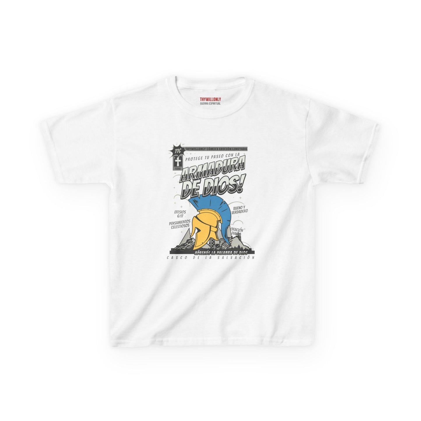 Efesios 6:17 - Camiseta Juvenil: Casco de la Salvación – Armadura de Dios