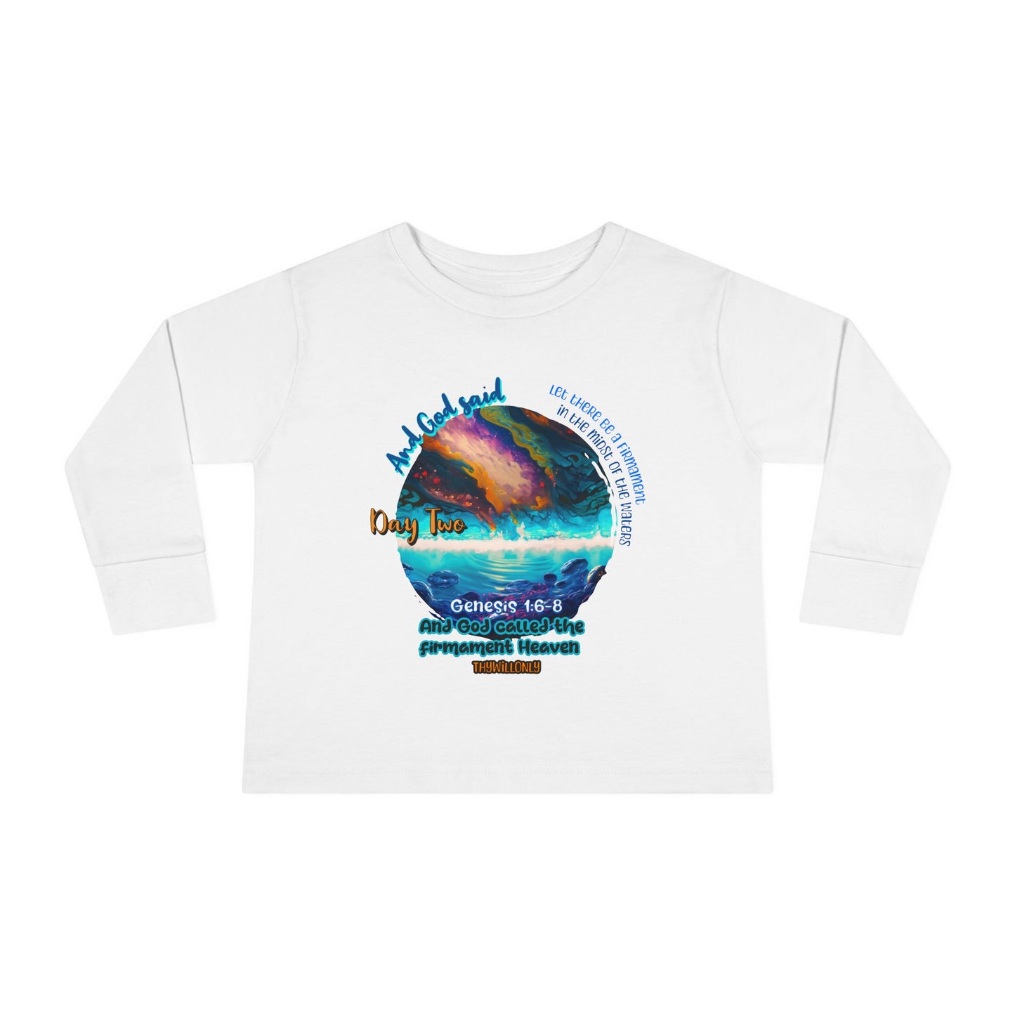 Creation Day 2 Toddler LS Tee: Sky Above, Waters Below