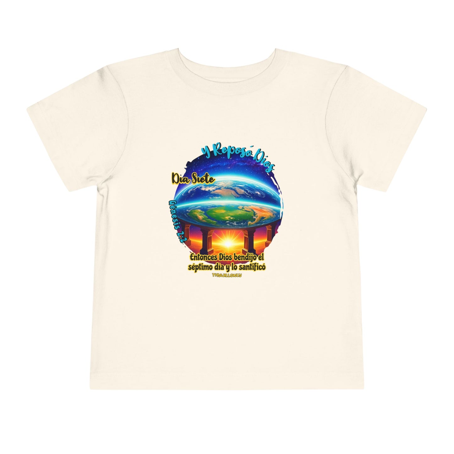 Día 7 de la Creación - Camiseta Infantil: Dios Descansó