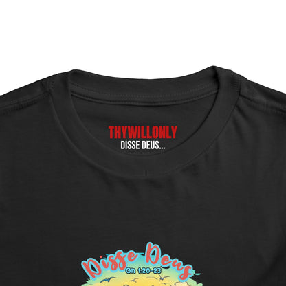 Camiseta Infantil – Dia 5 da Criação: Voar e Brincar na Água
