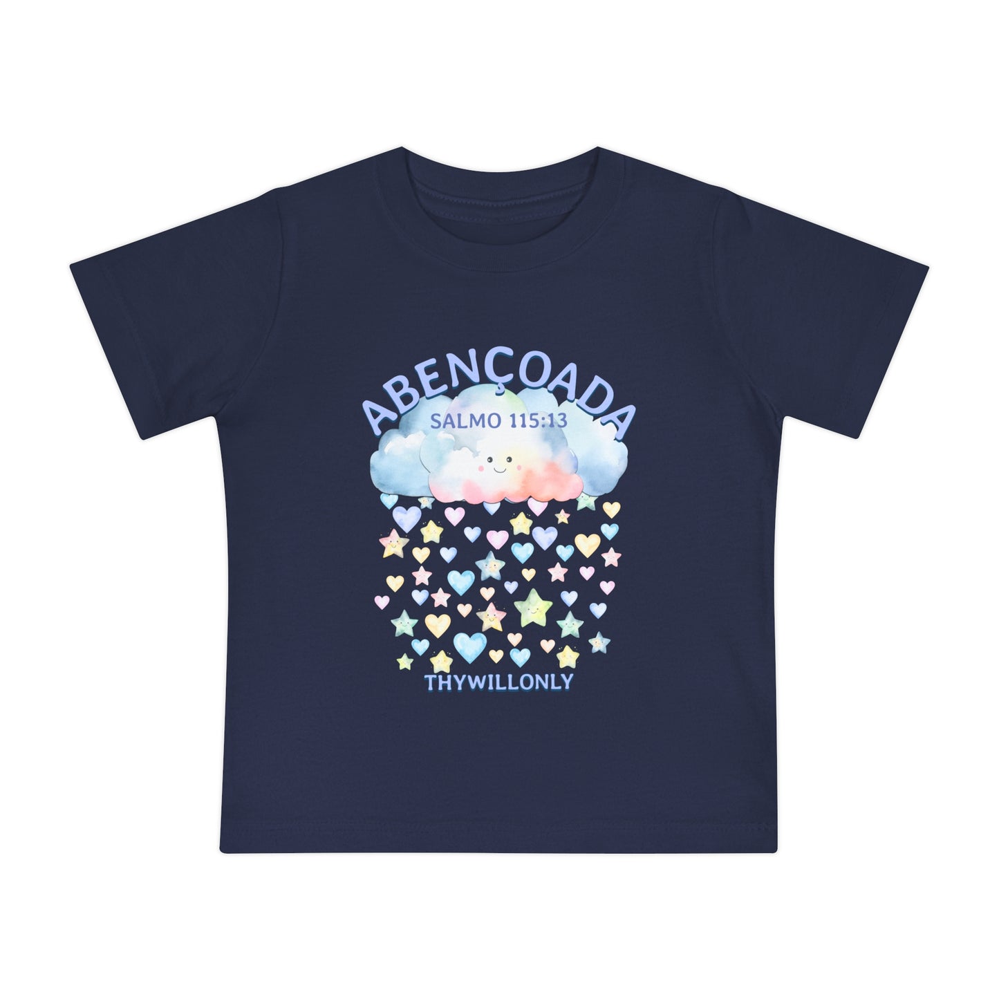 Salmo 115:13 - Camiseta de Bebê Abençoada