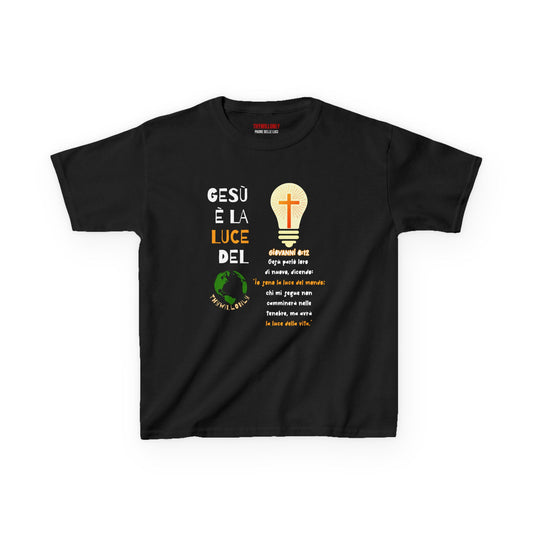 Giovanni 8:12 - Maglietta Bambini: La Luce del Mondo