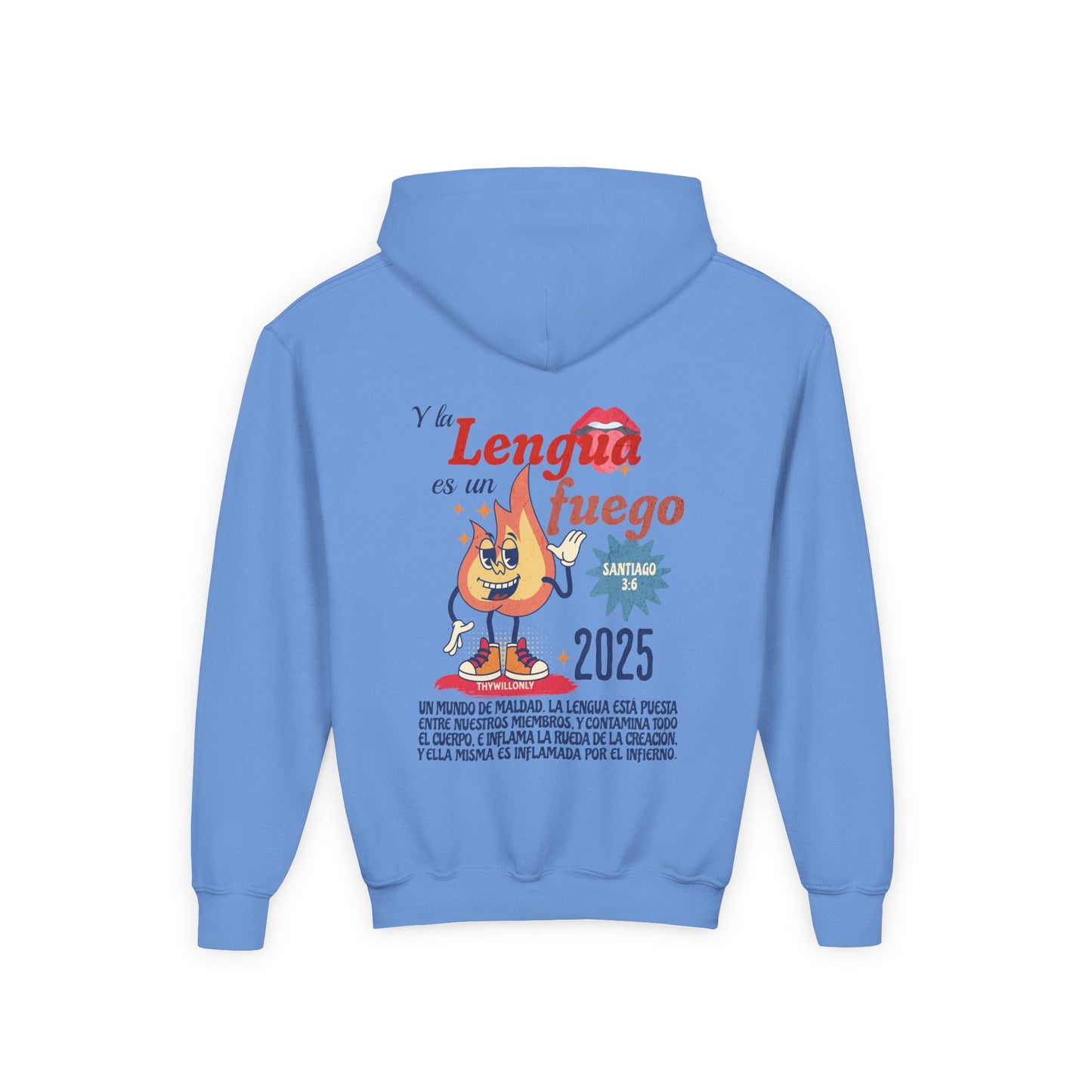 Santiago 3:6 - Sudadera Jovenes: La Lengua es un Fuego