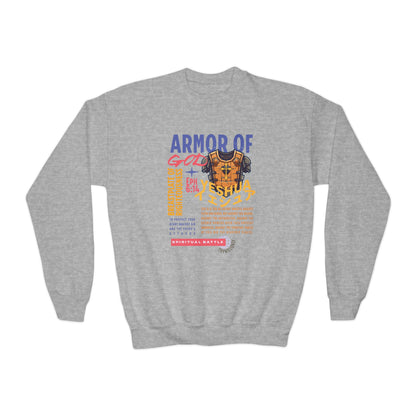 Ephesians 6:14 Youth Crewneck: Breastplate of Righteousness – Armor of God