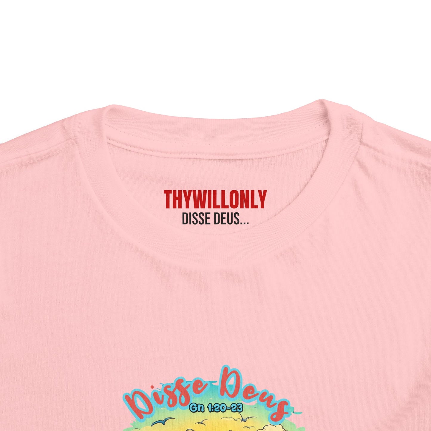 Camiseta Infantil – Dia 5 da Criação: Voar e Brincar na Água