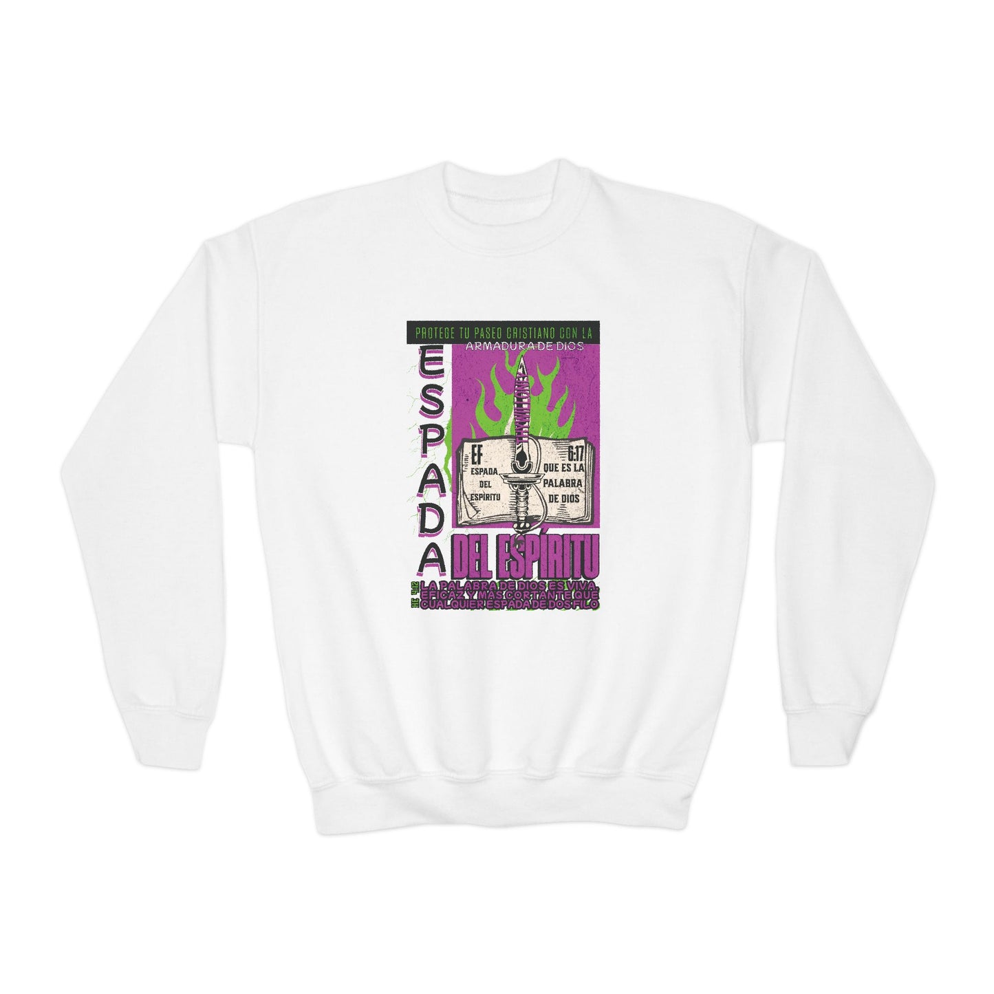 Efesios 6:17 – Sudadera Juvenil: Espada del Espíritu – Armadura de Dios