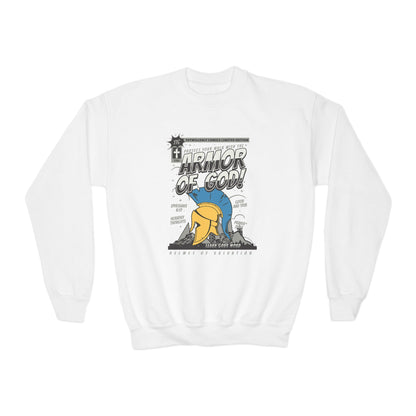 Ephesians 6:17 Youth Crewneck: Helmet of Salvation – Armor of God