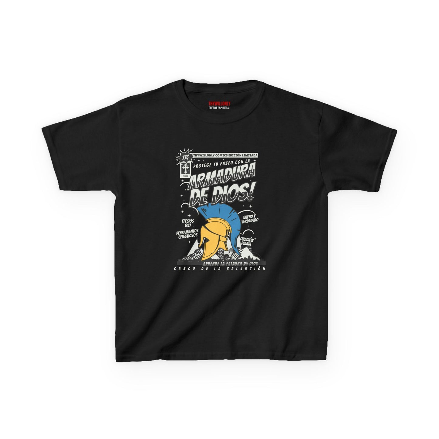 Efesios 6:17 - Camiseta Juvenil: Casco de la Salvación – Armadura de Dios