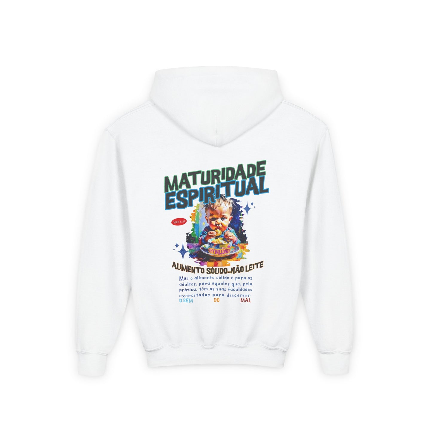 Camiseta Infantil Hebreus 5:14 – Maturidade Espiritual