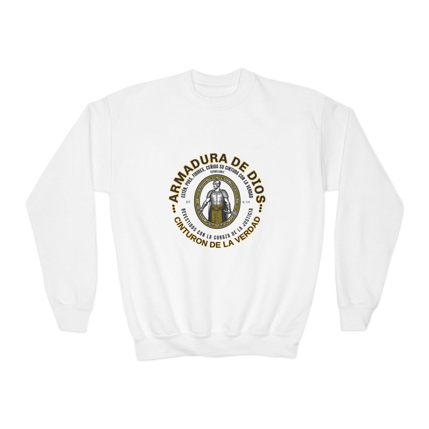 Efesios 6:14 – Sudadera Juvenil : Cinturón de la Verdad – Armadura de Dios