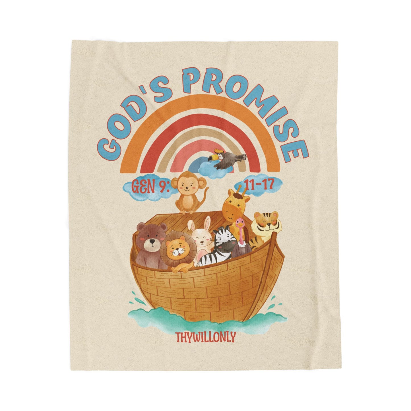 God’s Promise Velveteen Plush Blanket – Genesis 9:11–17