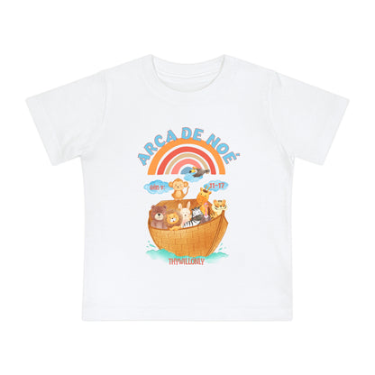 Gênesis 9:13 - Camiseta de Bebê Arca de Noé – A Aliança de Deus Lembrada