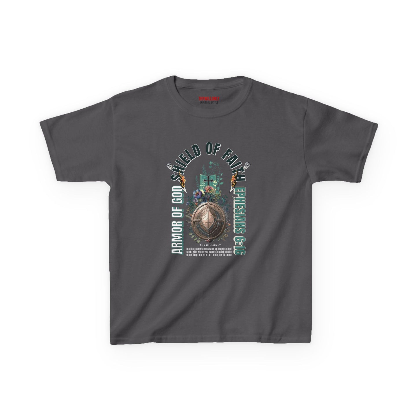 Ephesians 6:16 Youth Tee: Shield of Faith – Armor of God