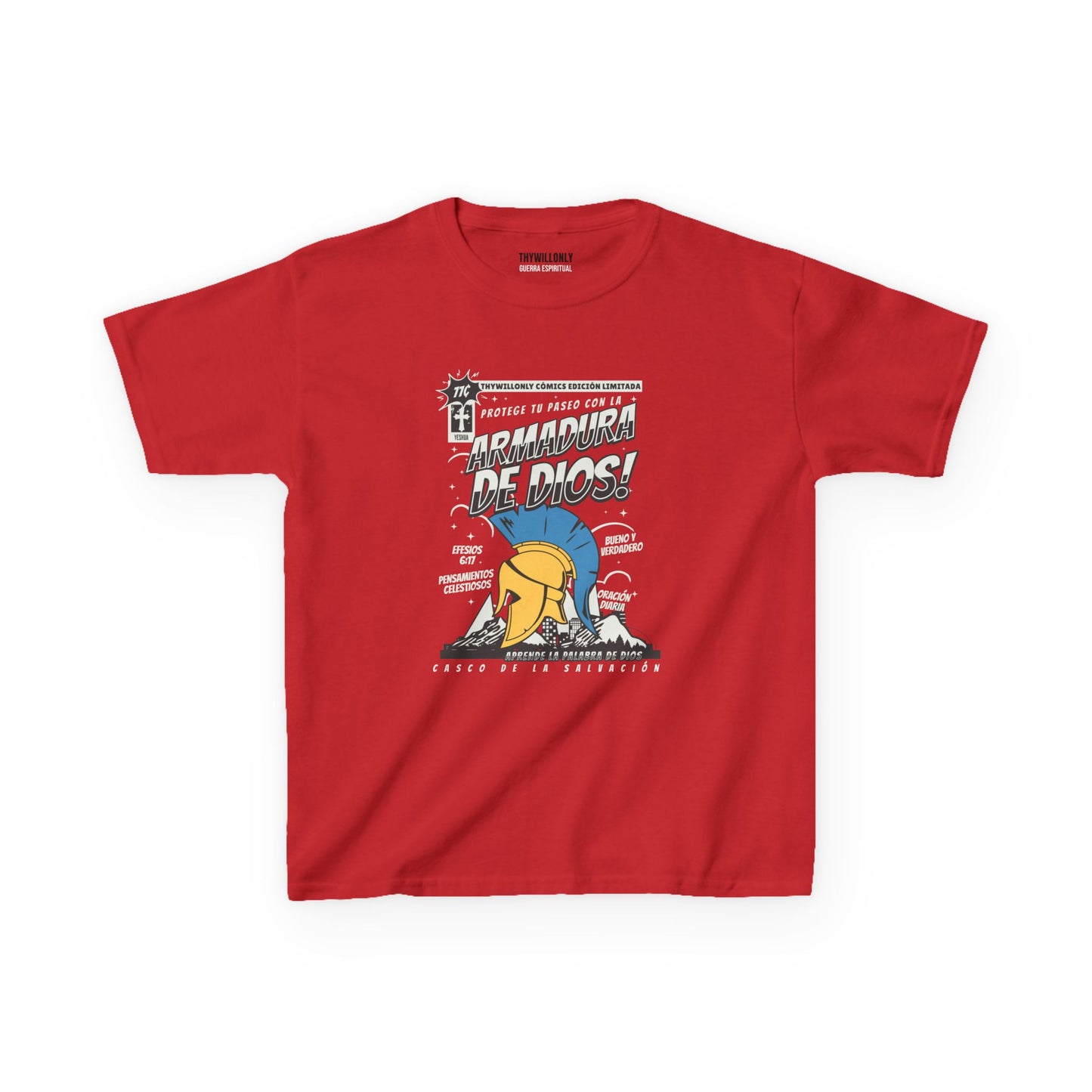 Efesios 6:17 - Camiseta Juvenil: Casco de la Salvación – Armadura de Dios