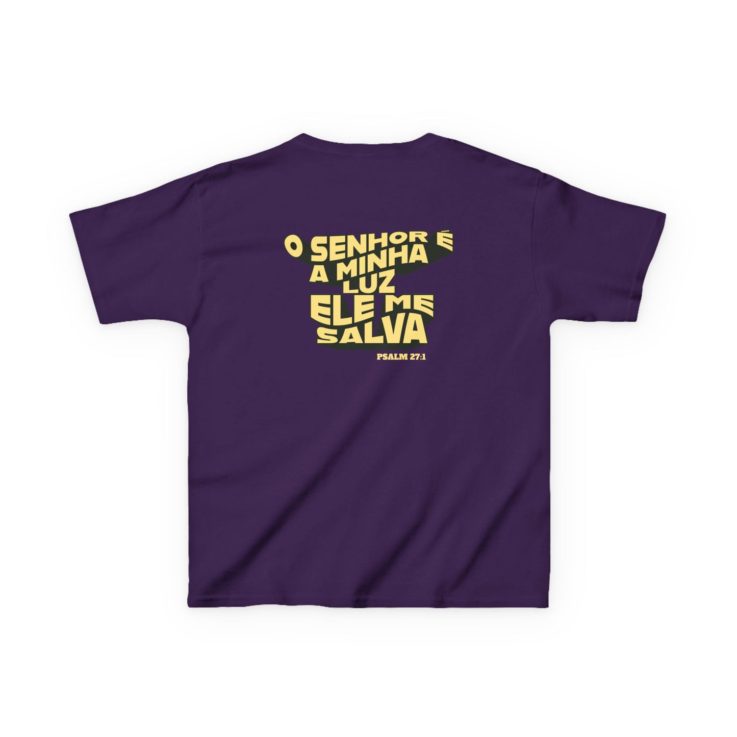 Camiseta Infantil Salmo 27:1 – O Senhor é a Minha Luz