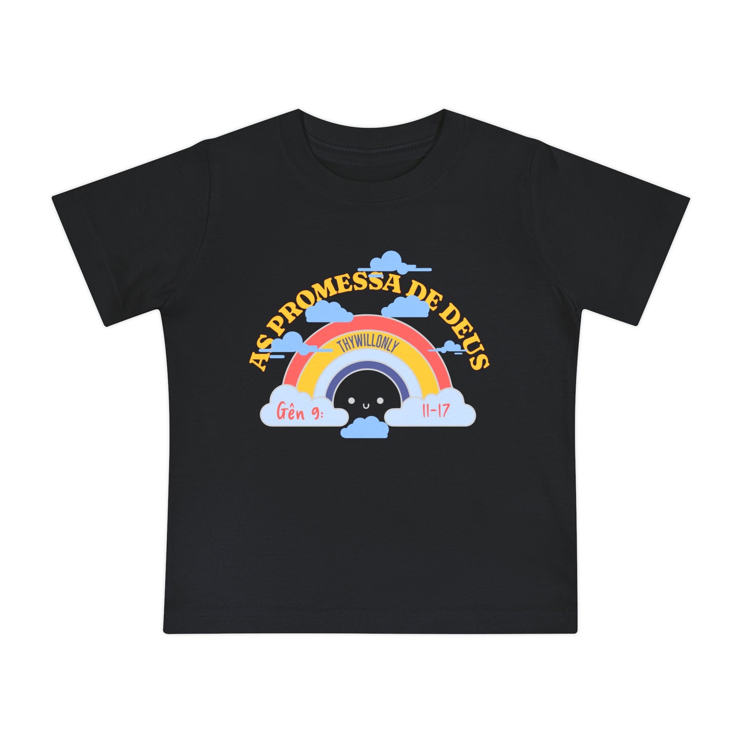 Gênesis 9:11–17 - Camiseta de Bebê A Promessa de Deus