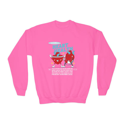 Matthew 15:11,18 Kids Crewneck: Words Reflect the Heart