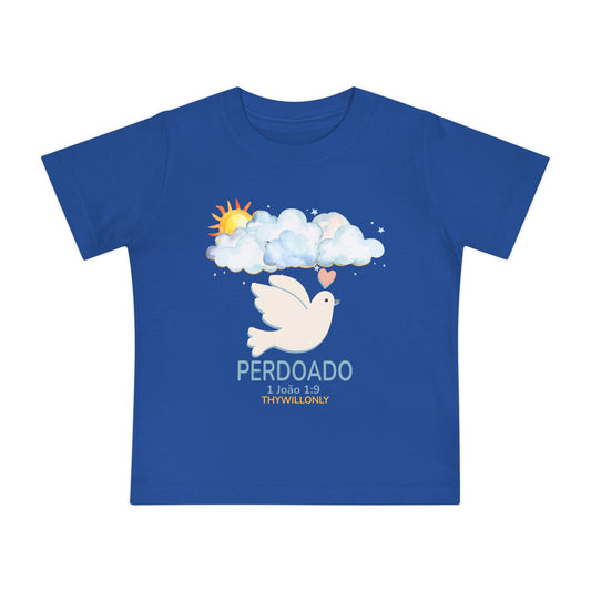 1 João 1:9 - Camiseta de Bebê Perdoado