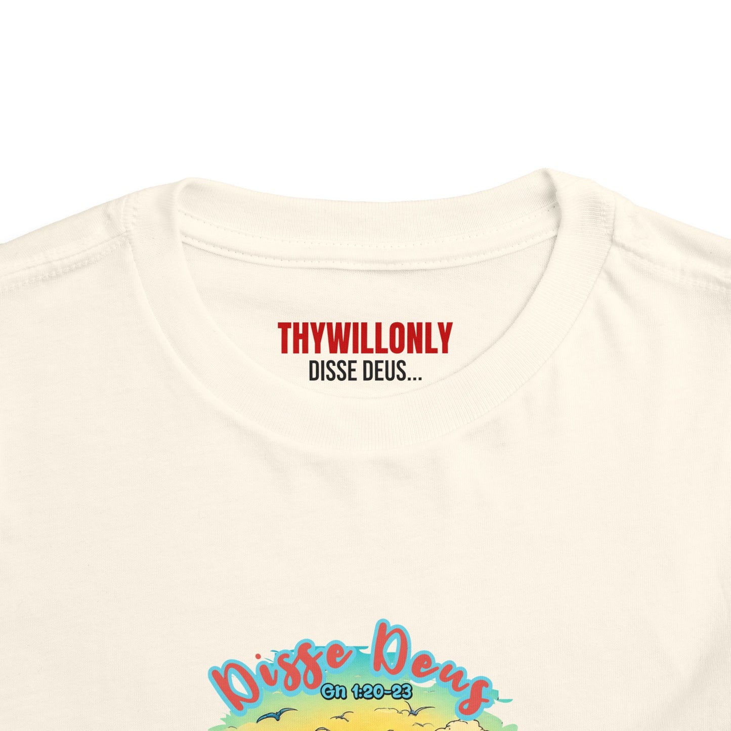 Camiseta Infantil – Dia 5 da Criação: Voar e Brincar na Água