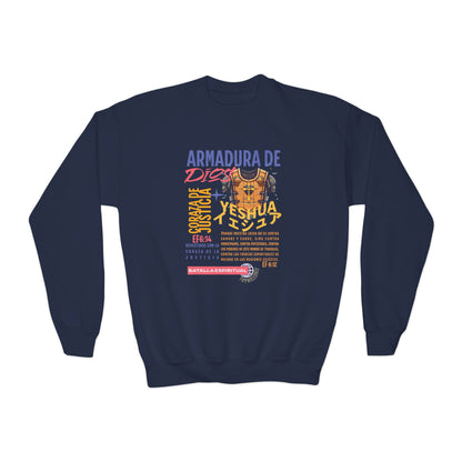 Efesios 6:14 - Sudadera Juvenil: Coraza de Justicia – Armadura de Dios