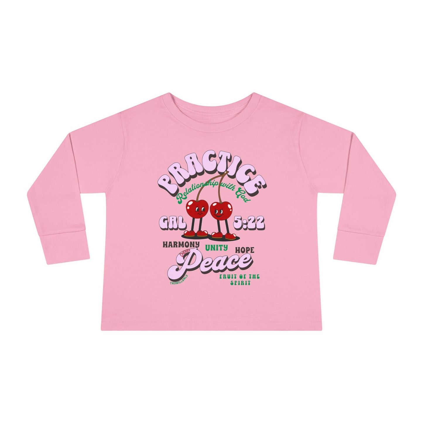 Galatians 5:22 Toddler LS Tee: Peace – Fruit of the Spirit