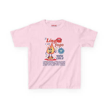 Camiseta Infantil – A Língua é um Fogo – Tiago 3:6
