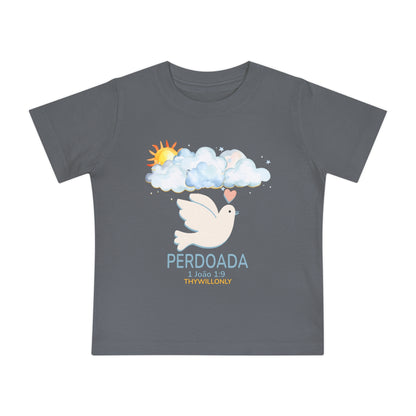 1 João 1:9 - Camiseta de Bebê Perdoada