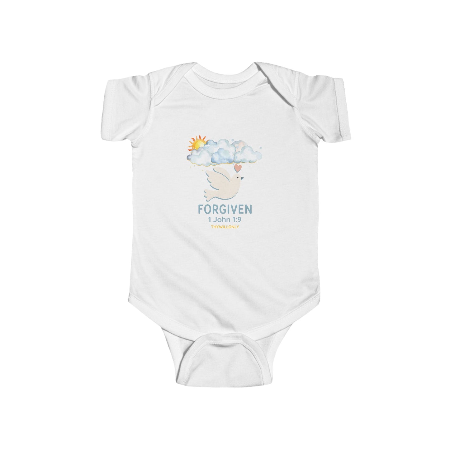 1 John 1:9 - Forgiven Baby Onesie